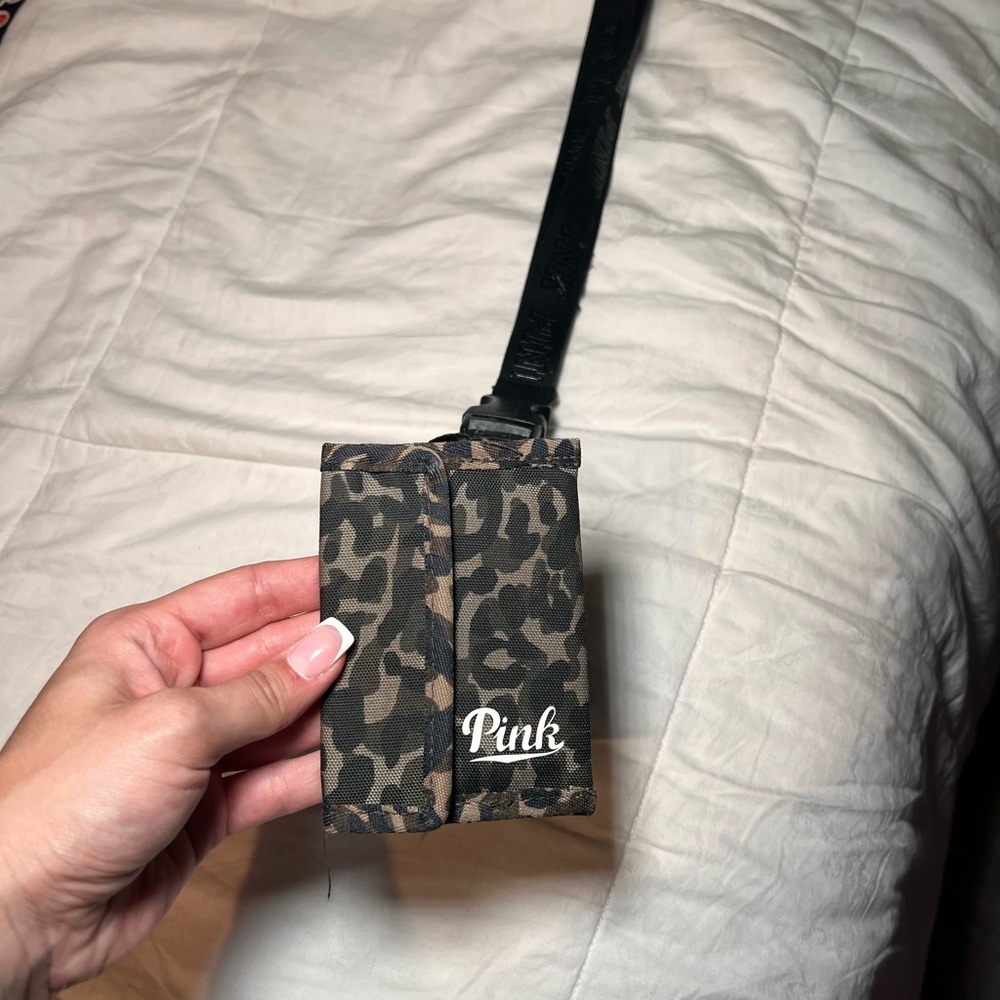 PINK Victoria's Secret Camo card holder lanyard